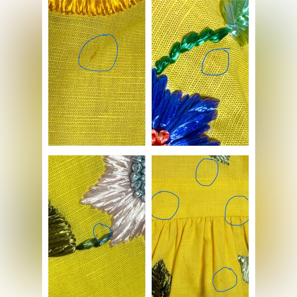 Alexis Kasandra Embroidered Floral Skirt Pattern Yellow Mini RARE HTF SZ Medium - Picture 14 of 16